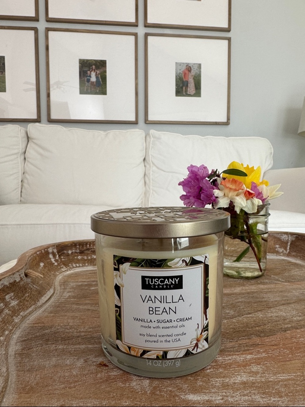 VANILLA BEAN LONG-LASTING SCENTED JAR CANDLE (14 OZ)